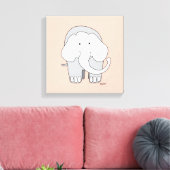 Mijn Olifant Custom 12x12 Canvas Art Afdruk (Insitu (Woonkamer))