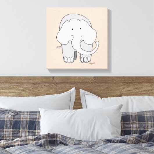 Mijn Olifant Custom 12x12 Canvas Art Afdruk (Insitu (Slaapkamer))