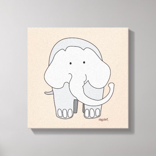 Mijn Olifant Custom 12x12 Canvas Art Afdruk (Voorkant)