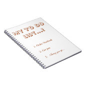 Mijn om lijst te doen notitieboek (Rechterzijde)