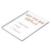 Mijn om lijst te doen notitieboek (Linkerzijde)