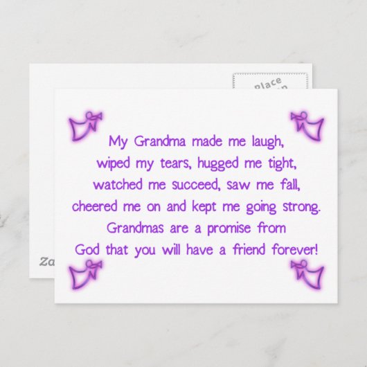 Mijn oma briefkaart (Voorkant / Achterkant)