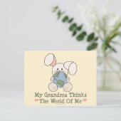 Mijn oma denkt dat de wereld van mij Briefkaart is (Staand voorkant)