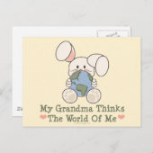 Mijn oma denkt dat de wereld van mij Briefkaart is (Voorkant / Achterkant)