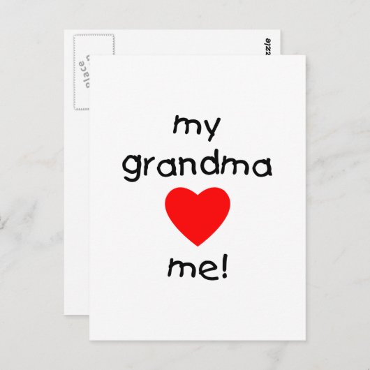 mijn oma houdt van me briefkaart (Voorkant / Achterkant)