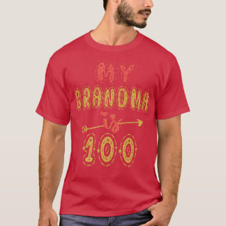 Mijn oma is 100 jaar oude oma 100e verjaardag t-shirt