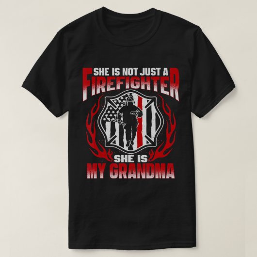 Mijn oma is brandweerman, Hero Fire Grandson Gra T-shirt (Design voorkant)