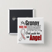 Mijn oma is een engel longkanker vierkante button 5,1 cm (Voorkant /achterkant)