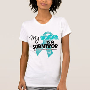 Mijn oma is een overlevende - eierstokkanker t-shirt