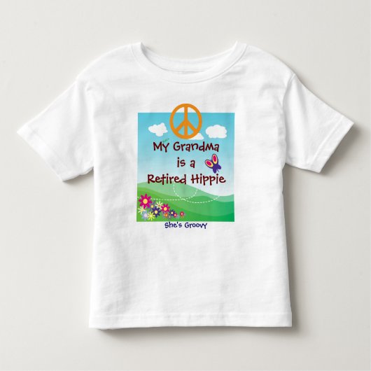Mijn oma is een vermoeide Hippie Kinder Shirts (Voorkant)