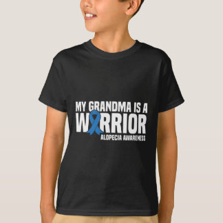 Mijn oma is een Warrior Blue Ribbon Alopecia Aware T-shirt