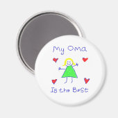 Mijn Oma is het beste Magneet (Voorkant / Achterkant)