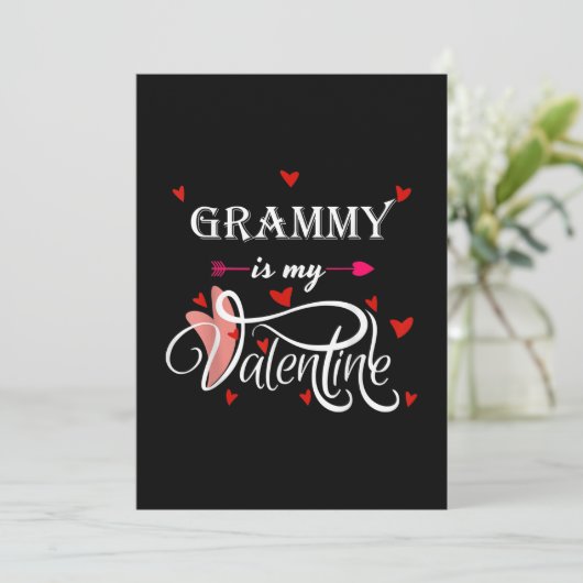 Mijn oma is mijn valentijn - Valentijnsdag kleinzo Feestdagenkaart (Staand voorkant)