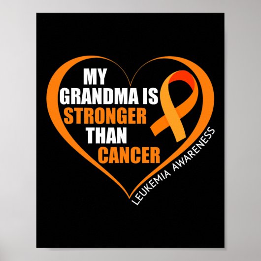 Mijn oma is sterker dan kanker leukemie was poster (Voorkant)