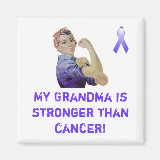 Mijn oma is sterker dan kanker! magneet (Voorkant)