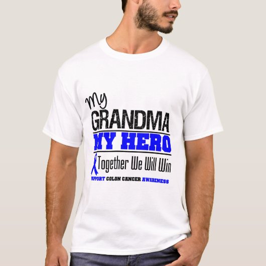 Mijn oma, mijn Hero Colon Cancer T-shirt (Voorkant)