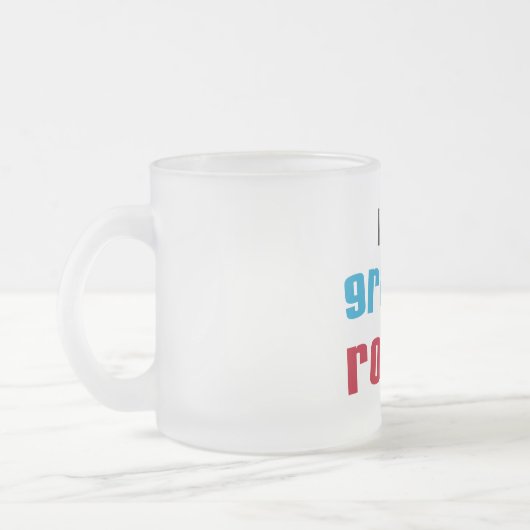 Mijn oma Rocks T shirten en geschenken Matglas Koffiemok (Links)