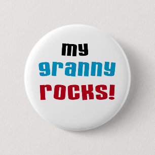 Mijn oma Rocks T shirten en geschenken Ronde Button 5,7 Cm