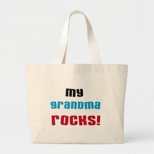 Mijn oma Rocks T-shirts en geschenken Grote Tote Bag