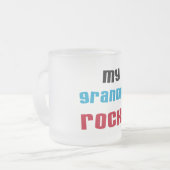 Mijn oma Rocks T-shirts en geschenken Matglas Koffiemok (Voorkant links)