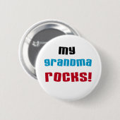 Mijn oma Rocks T-shirts en geschenken Ronde Button 5,7 Cm (Voorkant /achterkant)