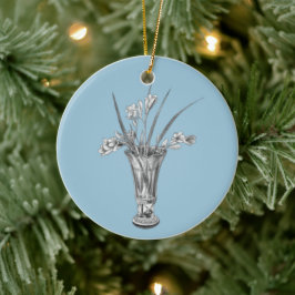 Mijn oma's Freesias - Keramisch Ornament