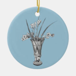 Mijn oma's Freesias - Keramisch Ornament