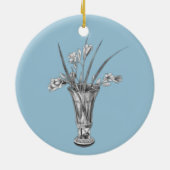 Mijn oma's Freesias - Keramisch Ornament (Achterkant)