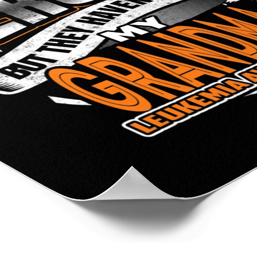 Mijn oma's gevecht is mijn strijd tegen leukemie poster (Hoek)