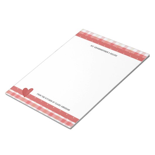 Mijn oma's Recipes Retro Pset Large Notitieblok (Schuin)