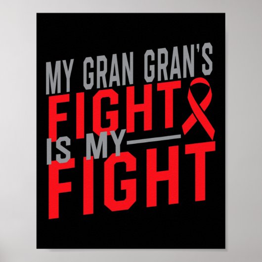 Mijn Oma's Strijd Is Mijn Strijd Bloedkanker Bewus Poster (Voorkant)
