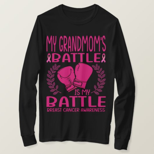 Mijn oma's strijd is mijn strijd tegen borstkanker t-shirt (Design voorkant)
