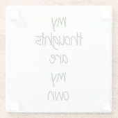 Mijn Onderzetter van het Glasglas van Thoughts (Achterkant)