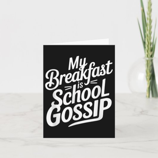 Mijn ontbijt is schoolroddel kaart (Voorkant)