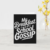 Mijn ontbijt is schoolroddel kaart (Gele Bloem)