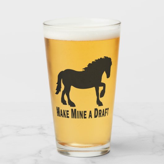 Mijn ontwerp maken | Long Tail Draft Horse Glas (Voorkant gevuld)
