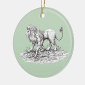 Mijn onzichtbare metgezel keramisch ornament (Links)