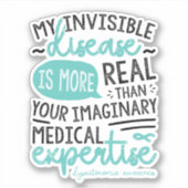 Mijn onzichtbare ziekte Dysautonomie Sticker (Voorkant)