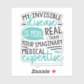 Mijn onzichtbare ziekte Dysautonomie Sticker (Vel)