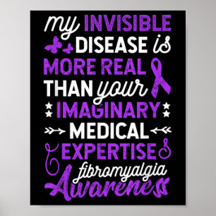 Mijn onzichtbare ziekte is meer echt, fibromyalgie poster