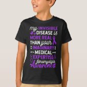 Mijn onzichtbare ziekte is meer echt, fibromyalgie t-shirt (Voorkant)
