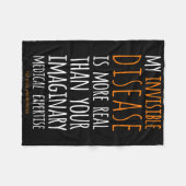 Mijn onzichtbare ziekte is Realrsd CRPS Awareness  Fleece Deken (Voorkant (Horizontaal))