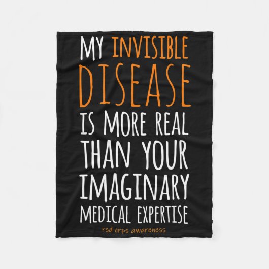 Mijn onzichtbare ziekte is Realrsd CRPS Awareness  Fleece Deken (Voorkant)