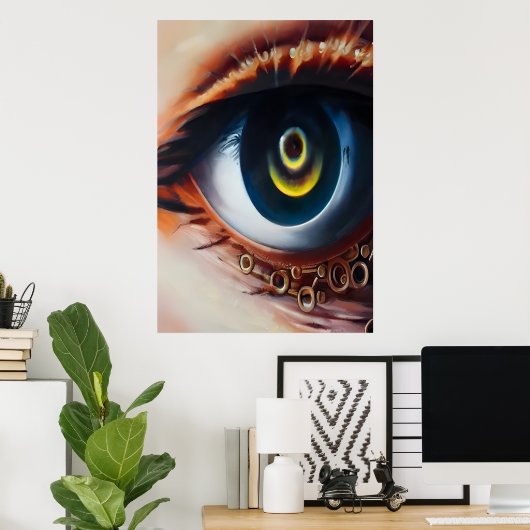 Mijn oog | AI Art Poster (Thuiskantoor)