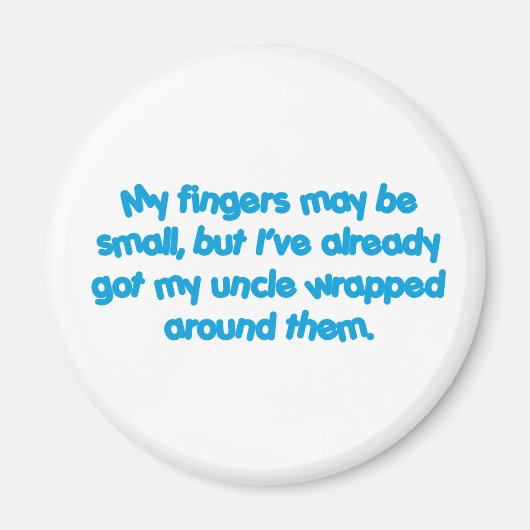 Mijn oom's Wrapped (Blauw) Magneet (Voorkant)