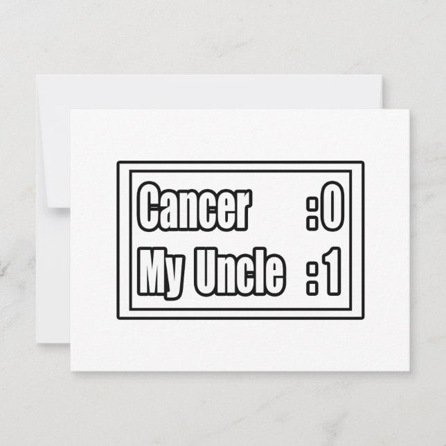 Mijn oom Beat Cancer (Scorebord) (Voorkant)