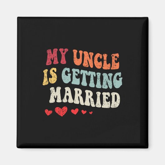 Mijn oom gaat trouwen trouwaankondiging E Magneet (Voorkant)