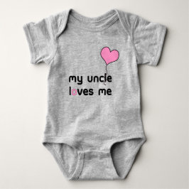 Mijn oom houdt van me roze hartballon romper