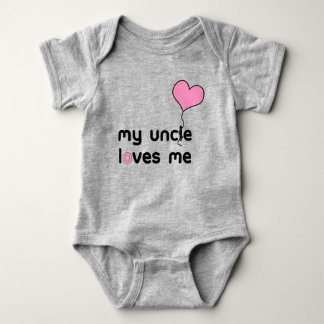 Mijn oom houdt van me roze hartballon romper