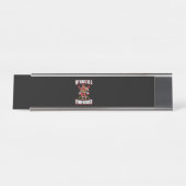 Mijn oom is brandweerman bureau naambordje (Voorkant)